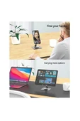 ASFAL 360° Dönen Metal Masaüstü Tablet ve Telefon Standı Açılı, Katlanabilir Telefon ve Tablet Tutucu - 2