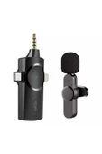 ASFAL 3 in 1 Iphone Type c Aux Kablosuz Yaka Mikrofonu, Canlı Yayın, Tiktok Wireless Yaka Mikrofonu - 4
