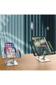 ASFAL 14 inç Uyumlu, Metal, 360° Dönen Masaüstü Telefon ve Tablet Standı Tablet ve Telefon Tutucu - 2