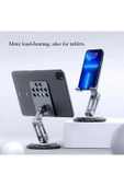 ASFAL Fiber Karbon Taşınabilir Alüminyum Telefon Tutucu Katlanabilir 360° Dönen Masaüstü Tablet Tutucu - 1