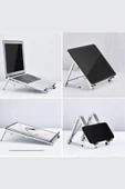 ASFAL Metal Laptop Standı. Tablet, Telefon Standı Cep Boy Çok Amaçlı Pratik ve Şık Stand - 1