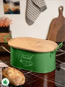 Tahta Kapaklı Metal Ekmeklik, Ahşap Kapaklı Ekmeklik (Bread Baskılı) thumbnail 12