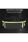 ASFAL Su Geçirmez, Fosforlu, Ayarlanabilir Spor Bel Çantası Spor Ve Koşu için 3 Cepli Çanta thumbnail 5