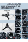 ASFAL Otomatik Klipsli Araç Telefon Tutacağı 360° Dönebilen Araç Klima Uyumlu Telefon Tutucu thumbnail 3