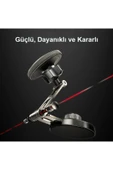 ASFAL Mıknatıslı 270° Dönen Magsafe Uyumlu Araç İçi Telefon Telefon Tutucu Laptop, Masaüstü Telefon Tutucu - 4