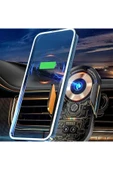 ASFAL Sensörlü 15W Kablosuz Şarj Özellikli Kaliteli Transparan Araç içi Telefon Tutucu Havalandırma Uyumlu thumbnail 6