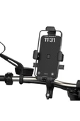 ASFAL Gidon Bağlantılı Scooter, Motosiklet Ve Bisiklet Telefon Tutucu Otomatik Kilitlemeli thumbnail 7