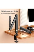 ASFAL Alüminyum 13 İnç Uyumlu Çift Telefon Tutuculu Stand 360° Dönen Masaüstü Telefon ve Tablet Tutacağı - 7
