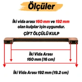 Radus Antik Bakır Metal Kulp 160 mm 16 cm Mobilya Çekmece Mutfak Dolabı Dolap Kulpları Kulbu Kulpu - 2