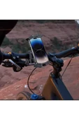 ASFAL 7 inç Uyumlu Gidon Bağlantılı 360° Dönen Bisiklet, Scooter ve Motosiklet Telefon Tutacağı - 2