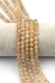 Golden Rutil Kuvars Doğal Taş Dizi 6 mm Küre Kesim - 1