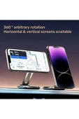 ASFAL 360° Dönen Yenilikçi Şık Katlanabilir Mıknatıslı Metal Araç Telefon Tutucu Araçta ve Evde Kullanılır thumbnail 3