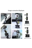 ASFAL Metal, Go pro Uyumlu, Kamera, Aksiyon Kamera, Masaüstü, Kask ve Araç İçi Telefon Tutuc - 1