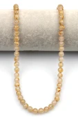 Golden Rutil Kuvars Doğal Taş Dizi 6 mm Küre Kesim - 2