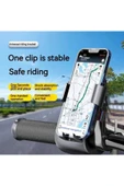 ASFAL Otomatik Tuşlu Gidon Bağlantılı Bisiklet Scooter Ve Motosiklet Telefon Tutucu - 3