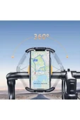 ASFAL Ayarlanabilir 360° Dönen Darbeye Dayanıklı Scooter, Bisiklet ve  Motosiklet Telefon Tutucu - 2