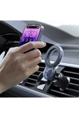 ASFAL Magsafe Uyumlu 360° Dönen Ayarlanabilir Izgara/Havalandırma Uyumlu Mıknatıslı Araç Telefon Tutucu - 1