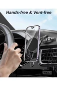 ASFAL Magsafe Uyumlu 15W Kablosuz Şarj Özellikli 360 Dönen Mıknatıslı Araç Telefon Tutucu - 3