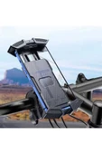 ASFAL 7 inç Uyumlu Gidon Bağlantılı 360° Dönen Bisiklet, Scooter ve Motosiklet Telefon Tutacağı - 1