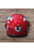 BYMOTOR KIRMIZI FULL FACE YÜN BOYUNLUKLU STANDART KASK - 4