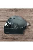 Free-M MAT SİYAH ÇENE AÇILIR MOTOSİKLET KASKI - 5