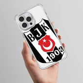 iPhone 16 Beşiktaş Büyük Logo Şeffaf Telefon Kılıfı - 4