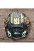 MTS HELMETS SNAKE KAPALI FULL FACE MAT SİYAH-GOLD MOTOSİKLET KASKI - 4