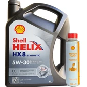 Shell Helix HX8 5W-30 ECT 4 Litre Motor Yağı/Shell Flush Karter Temzileyici - 1