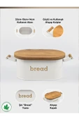 Ahşap Kapaklı Ahşap Kulplu Metal Ekmeklik (bread baskılı) thumbnail 5