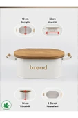 Ahşap Kapaklı Ahşap Kulplu Metal Ekmeklik (bread baskılı) thumbnail 4