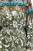 Amelya Farbalı Kuşaklı Viskon Elbise S-M-L-XL Beden - 11