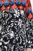 Amelya Farbalı Kuşaklı Viskon Elbise S-M-L-XL Beden - 7