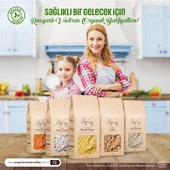 Organik Bakliyat Seti  5 Parça(Pirinç, Nohut,Kuru Fasulye, Kırmızı mercimek, Bulgur ) Yerli Ürünler - 3