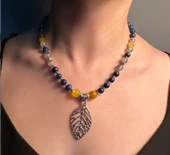Viento Akik Lapis lazuli Kolye ve Bileklik - 2