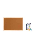 Panda 60x90 cm Ahşap Çerçeve Mantar Pano + 1 Paket Harita Çivisi PAN116 - 1