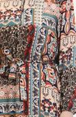 Amelya Farbalı Kuşaklı Viskon Elbise S-M-L-XL Beden - 3