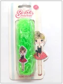 Sasta Lastik Saç Tokası Yeşil Sticker Hediyeli 3 adet - 1