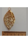 Gold Yaprak Görünümlü, Çelik Kolye - 2