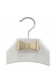 3 Adet Metal Aksesuarlı Beyaz Plastik, Ceket Ve Gömlek Askısı 45 Cm 1.sınıf Kalite, Lüx - 2