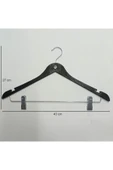 8 Adet Siyah Plastik, Taşlı, Mandallı Etek pantolon Askısı 43 Cm - 1