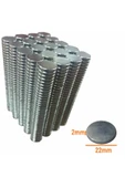 Neodyum Mıknatıs 22 x 2 mm Nikel 40 Adedin Fiyatıdır - 1