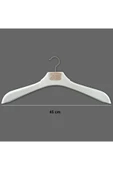 10 Adet Metal Aksesuarlı Beyaz Plastik, Ceket Ve Gömlek Askısı 45 Cm 1.sınıf Kalite, Lüx - 3