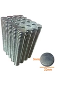 Neodyum Mıknatıs 20 x 3 mm Nikel 20 Adedin Fiyatıdır - 1