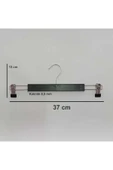 12 Adet Mandallı Etek Pantolon Askısı 37 Cm Siyah Renkte, Paslanmaz Çelik Mandallı - 2