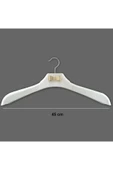 10 Adet Metal Aksesuarlı Beyaz Plastik, Ceket Ve Gömlek Askısı 45 Cm 1.sınıf Kalite, Lüx - 3