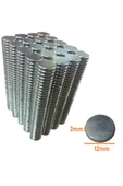 Neodyum Mıknatıs 12x2 mm Nikel 100 Adedin Fiyatıdır - 1