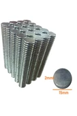Neodyum Mıknatıs 15 x 2 mm Nikel 50 Adet Fiyatıdır - 1