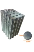 Neodyum Mıknatıs 22x3 mm Nikel 20 Adedin Fiyatıdır - 1