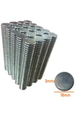 Neodyum Mıknatıs 18 x 3 mm Nİkel 30 Adet Fiyatıdır - 1