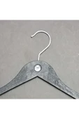 8 Adet Siyah Plastik, Taşlı, Mandallı Etek pantolon Askısı 43 Cm - 2